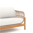 New Classic Furniture Solstice 3-piece Wood Patio Conversation Set in Beige