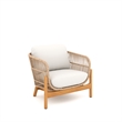 New Classic Furniture Solstice 4-piece Wood Patio Conversation Set in Beige