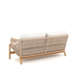 New Classic Furniture Solstice 4-piece Wood Patio Conversation Set in Beige