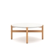 New Classic Furniture Solstice 5-piece Wood Patio Conversation Set in Beige