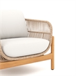 New Classic Furniture Solstice 5-piece Wood Patio Conversation Set in Beige