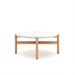 New Classic Furniture Solstice Wood Patio Coffee Table with Terrazzo Top Natural