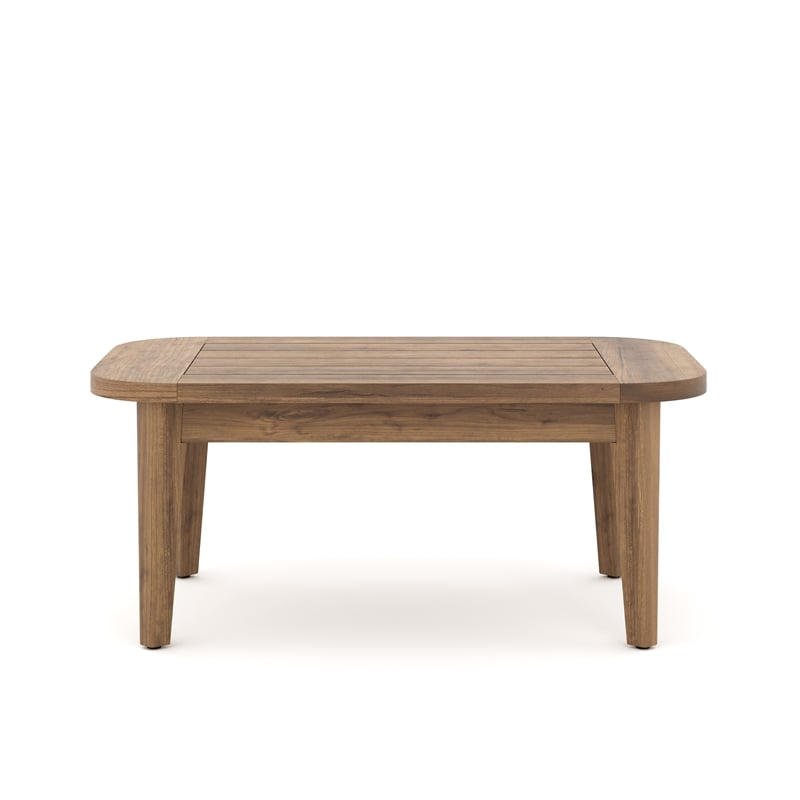 New Classic Furniture Bali Solid Wood Patio Coffee Table in Natural