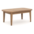 New Classic Furniture Bali Solid Wood Patio Coffee Table in Natural