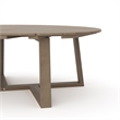 New Classic Furniture Carezza Oval Wood/Wicker Patio Coffee Table in Natural
