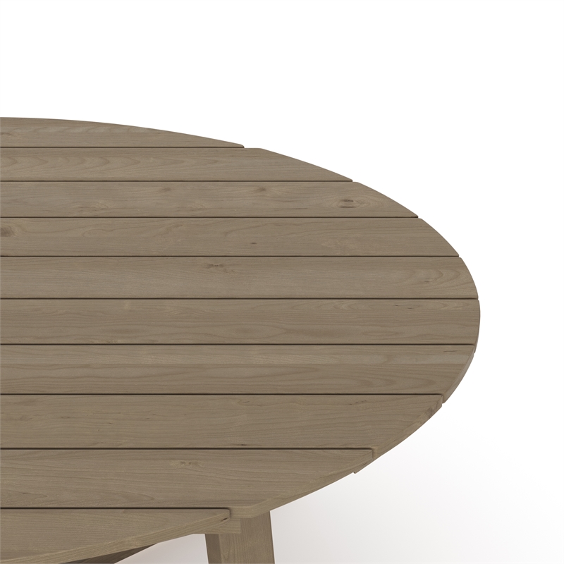 New Classic Furniture Carezza Oval Wood/Wicker Patio Coffee Table in Natural
