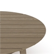 New Classic Furniture Carezza Oval Wood/Wicker Patio Coffee Table in Natural