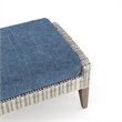 New Classic Furniture Carezza 5-Piece Wood/Wicker Patio Set in Dark Blue