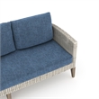 New Classic Furniture Carezza 5-Piece Wood/Wicker Patio Set in Dark Blue