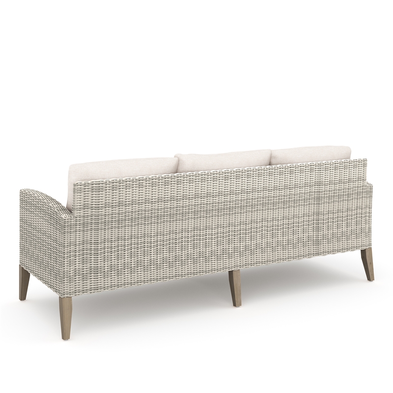 New Classic Furniture Carezza 6-Piece Wood/Wicker Patio Set in Taupe