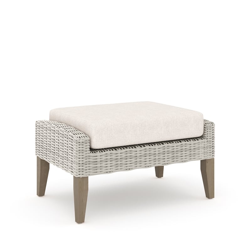 New Classic Furniture Carezza 6-Piece Wood/Wicker Patio Set in Taupe