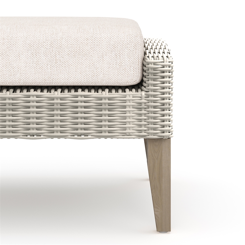 New Classic Furniture Carezza 5-Piece Wood/Wicker Patio Set in Taupe