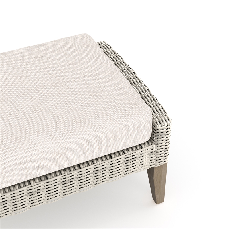 New Classic Furniture Carezza 5-Piece Wood/Wicker Patio Set in Taupe