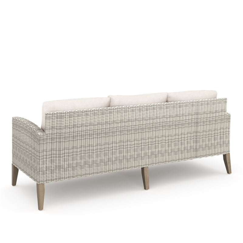 New Classic Furniture Carezza 5-Piece Wood/Wicker Patio Set in Taupe