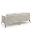 New Classic Furniture Carezza 5-Piece Wood/Wicker Patio Set in Taupe