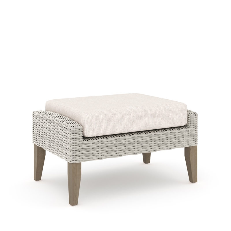 New Classic Furniture Carezza 5-Piece Wood/Wicker Patio Set in Taupe