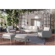 New Classic Furniture Carezza 5-Piece Wood/Wicker Patio Set in Taupe