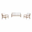New Classic Furniture Savannah 3-piece Wood Patio Set in Natural/White