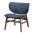 New Classic Furniture Adler Fabric Upholstered Back Lounge Chair in Dark Blue