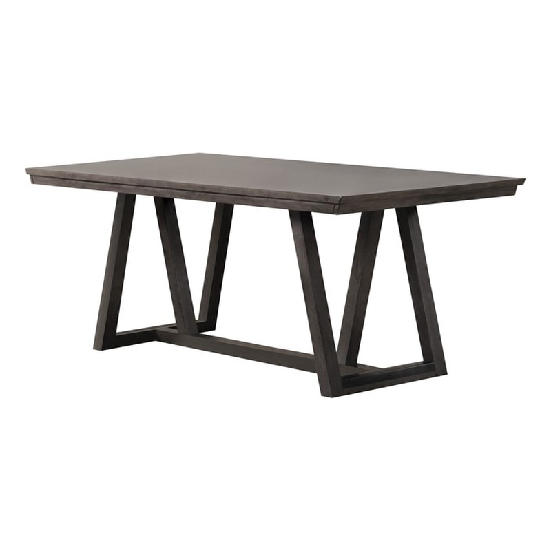 New Classic Furniture High Line Wood Dining Table in Gray