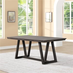 New Classic Furniture High Line Wood Dining Table in Gray