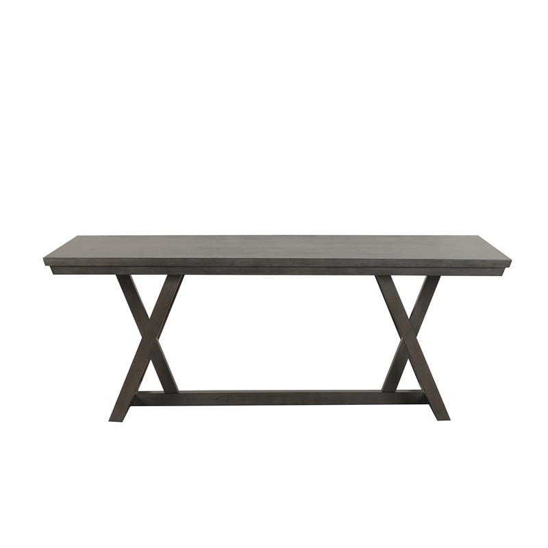 New Classic Furniture High Line Wood Dining Table in Gray