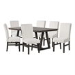 New Classic Furniture High Line 7-piece Wood Dining Table Set in White