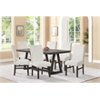 New Classic Furniture High Line 7-piece Wood Dining Table Set in White