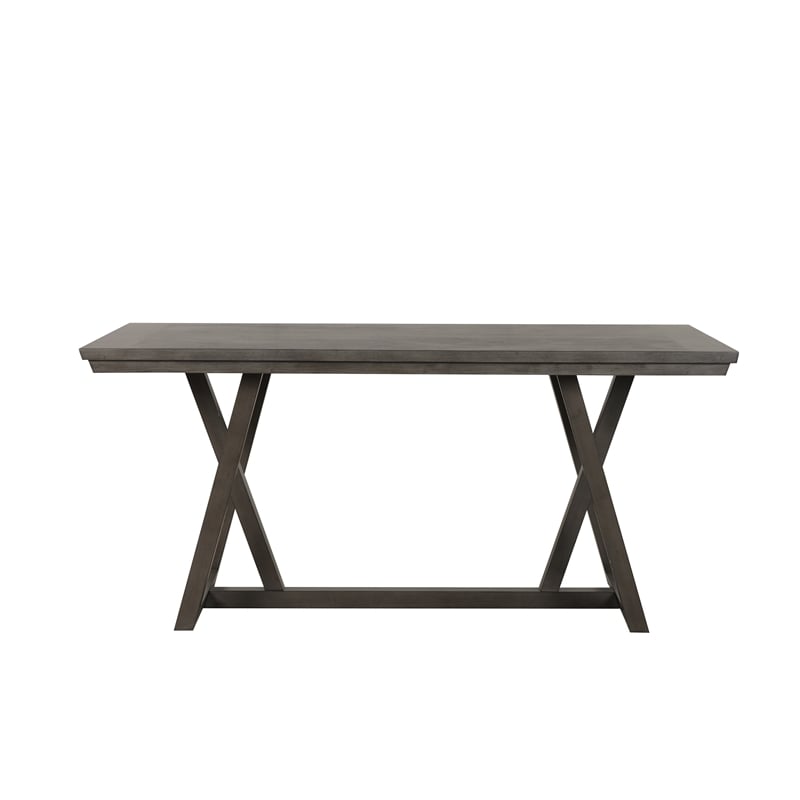 New Classic Furniture High Line 5-piece Wood Counter Table Set in White
