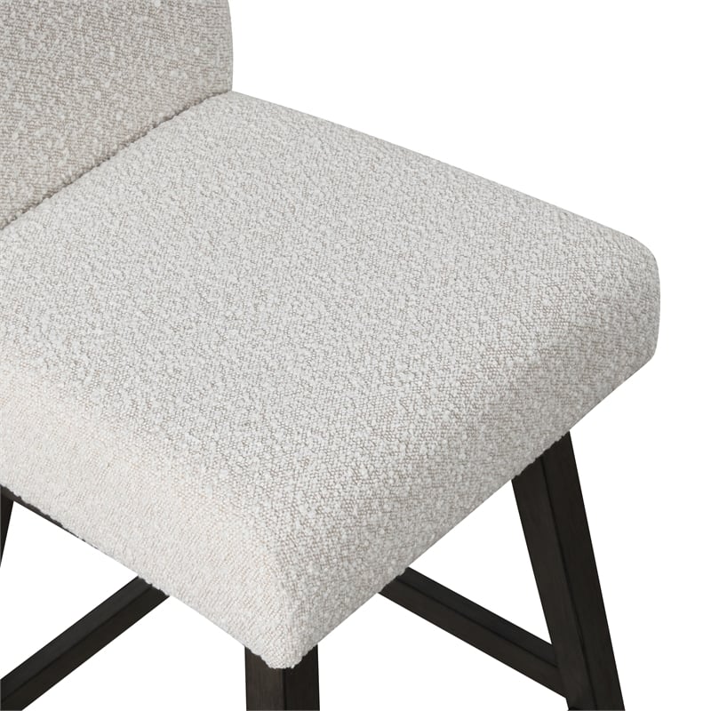 New Classic Furniture High Line Wood Counter Table & 6 Swivel Stools in White