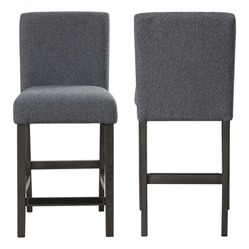 New Classic Furniture High Line Wood Counter Chair in Gray (Set of 2)