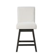 New Classic Furniture High Line Wood Swivel Counter Chair in White (Set of 2)