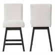 New Classic Furniture High Line Wood Swivel Counter Chair in White (Set of 2)