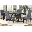 New Classic Furniture High Line 5-piece Wood Dining Table Set in Gray