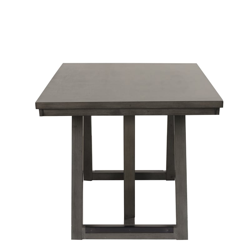 New Classic Furniture High Line 5-piece Wood Dining Table Set in Gray
