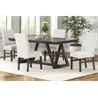 New Classic Furniture High Line 5-piece Wood Dining Table Set in White