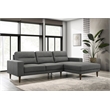 New Classic Furniture Vale 2-piece Polyester Fabric Chaise Sectional in Gray
