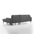 New Classic Furniture Vale 2-piece Polyester Fabric Chaise Sectional in Gray