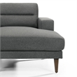 New Classic Furniture Vale 2-piece Polyester Fabric Chaise Sectional in Gray