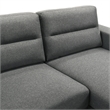 New Classic Furniture Vale 2-piece Polyester Fabric Chaise Sectional in Gray