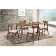 New Classic Furniture Morocco 5-Piece Mid-Century Wood Dining Set in Natural