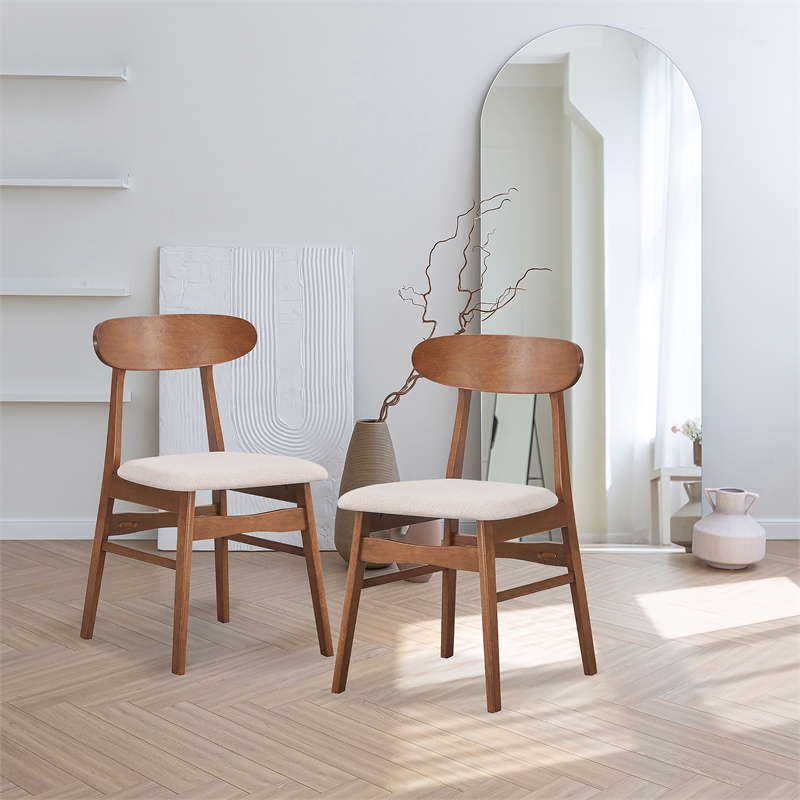 New Classic Furniture Morocco Wood Dining Chair in Natural (Set of 2)