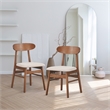 New Classic Furniture Morocco Wood Dining Chair in Natural (Set of 2)