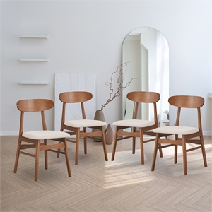 New Classic Furniture Morocco Wood Dining Chair in Natural (Set of 4)