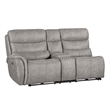 New Classic Furniture Kamari 3-Piece Fabric Power Sectional Set in Gray