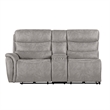 New Classic Furniture Kamari 3-Piece Fabric Power Sectional Set in Gray