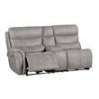New Classic Furniture Kamari 3-Piece Fabric Power Sectional Set in Gray