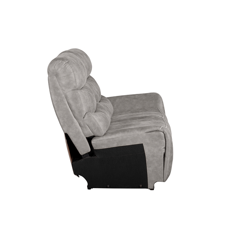 New Classic Furniture Kamari 3-Piece Fabric Power Sectional Set in Gray