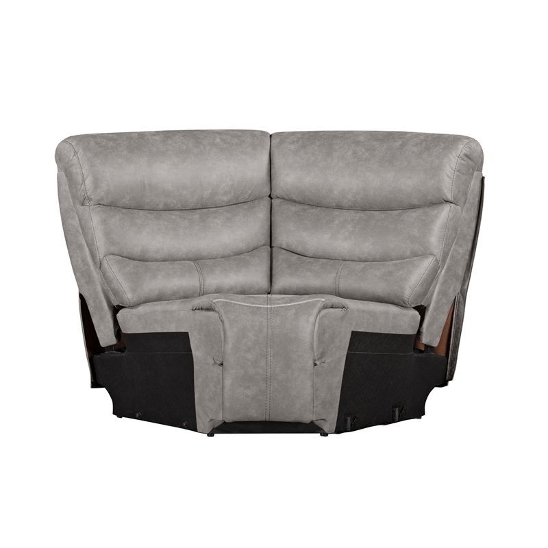 New Classic Furniture Kamari 3-Piece Fabric Power Sectional Set in Gray