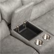 New Classic Furniture Kamari 3-Piece Fabric Manual Sectional Set in Gray